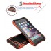 iPhone 6 6s Plus 5.5 - R-Just Red Black Waterproof Shockproof Aluminum Gorilla Glass Metal Military Heavy Duty Bumper Cover Case